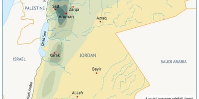 نقشه از اردن جغرافیا