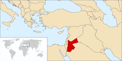 اردن در نقشه جهان
