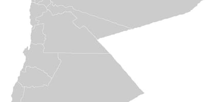 نقشه خالی از اردن