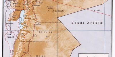 نقشه نشان دادن اردن