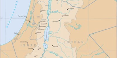نقشه رود اردن در جهان
