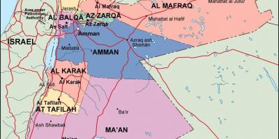 نقشه از اردن سیاسی