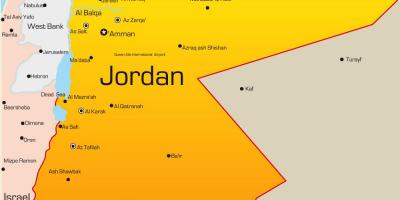 نقشه از اردن و خاورمیانه