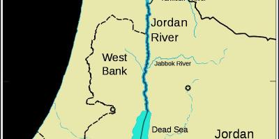 رود اردن و شرق میانه نقشه