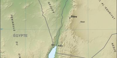 نقشه از اردن نشان پترا